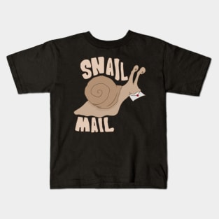 Cute Beige Snail Mail Kids T-Shirt